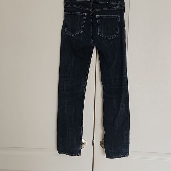 H&M Women's High-Rise Denim Jeans Dark Blue Washed Size 4 - Picture 3 of 16